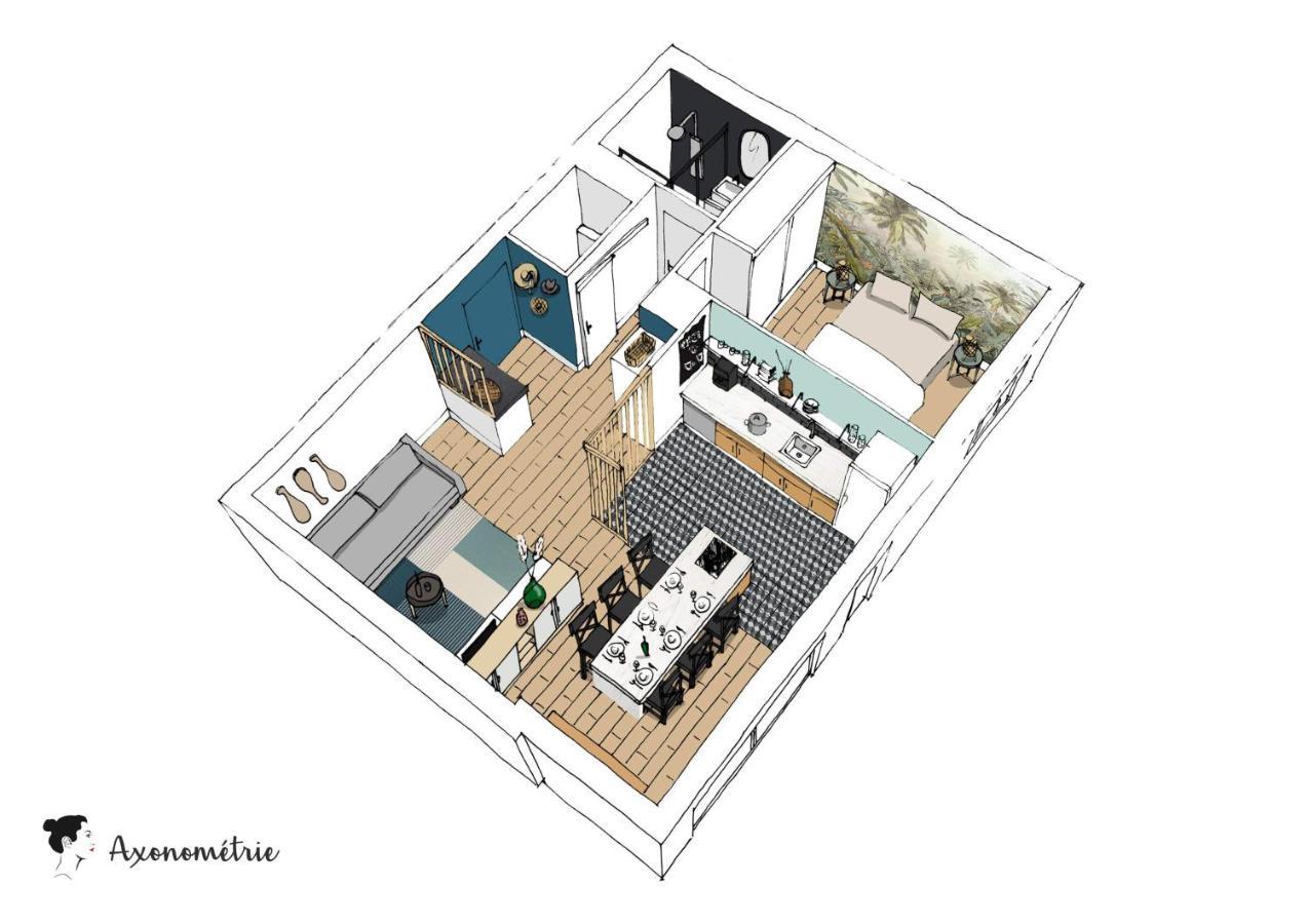 Ilunabarra - Appartement Calme, Vue Mer, Parking - WiFi&Netflix Ciboure Bagian luar foto