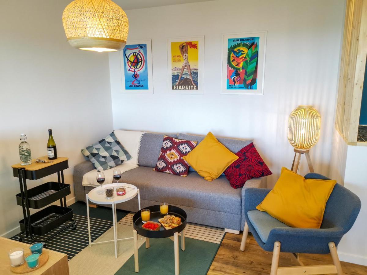 Ilunabarra - Appartement Calme, Vue Mer, Parking - WiFi&Netflix Ciboure Bagian luar foto