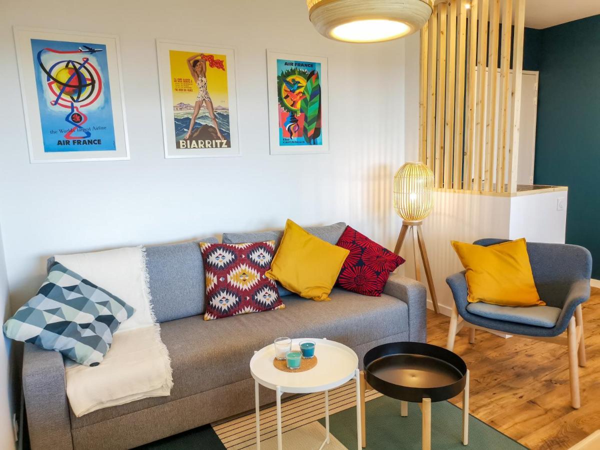 Ilunabarra - Appartement Calme, Vue Mer, Parking - WiFi&Netflix Ciboure Bagian luar foto